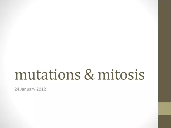 mutations mitosis