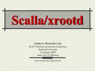 Scalla/xrootd