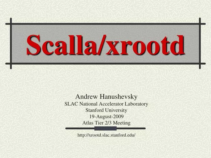 scalla xrootd