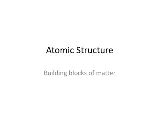 atomic structure