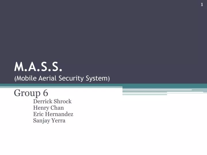 m a s s mobile aerial security system