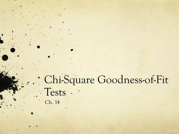 chi square goodness of fit tests