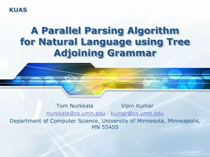 a parallel parsing algorithm for natural language using tree adjoining grammar