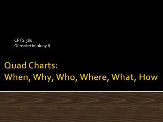 Quad Charts: When, Why, Who, Where, What, How