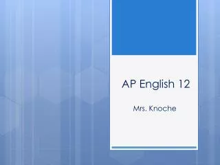 AP English 12