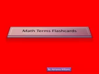 Math Terms Flashcards