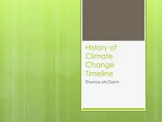 history of climate change timeline