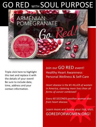 GO RED WITH SOUL PURPOSE