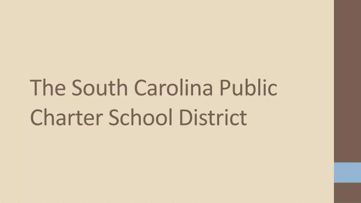 the south carolina public charter school district