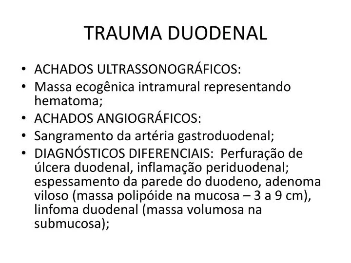 trauma duodenal