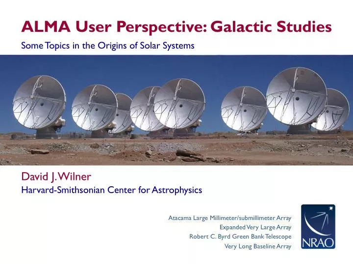 alma user perspective galactic studies