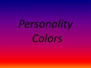 Personality Colors