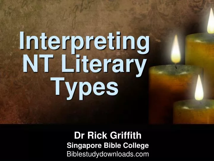 interpreting nt literary types
