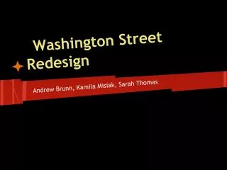 Washington Street Redesign