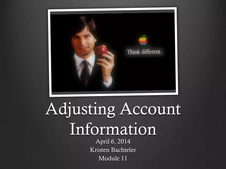 adjusting account information
