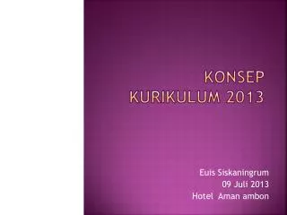 konsep kurikulum 2013