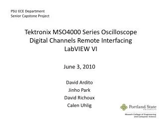 Tektronix MSO4000 Series Oscilloscope Digital Channels Remote Interfacing LabVIEW VI