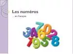 Les numéros - slide 1