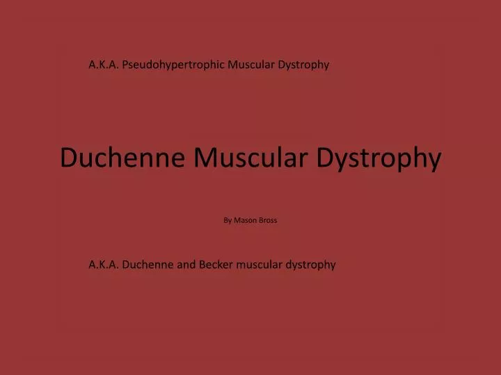 Ppt Duchenne Muscular Dystrophy Powerpoint Presentation Free Download Id2925706 9983