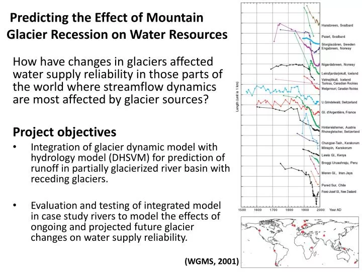 predicting the effect of mountain glacier recession on water resources