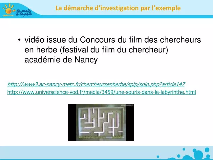 la d marche d investigation par l exemple