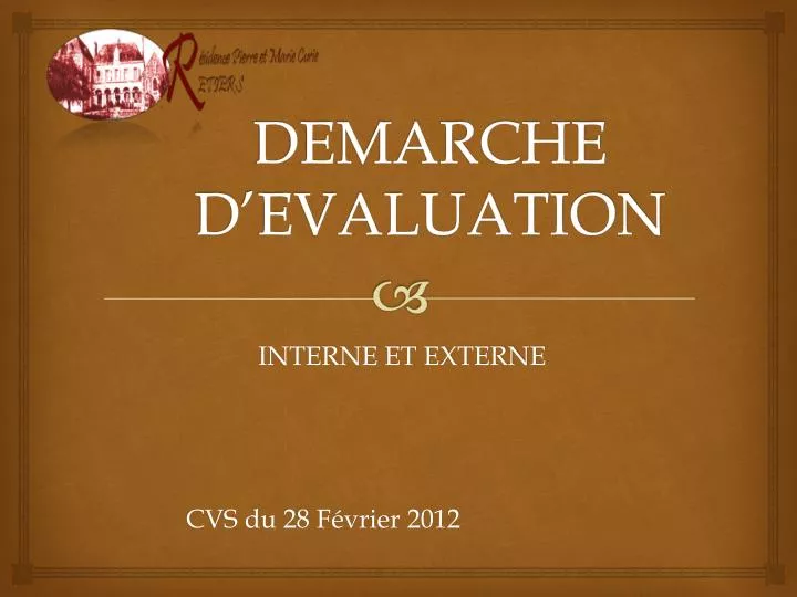demarche d evaluation