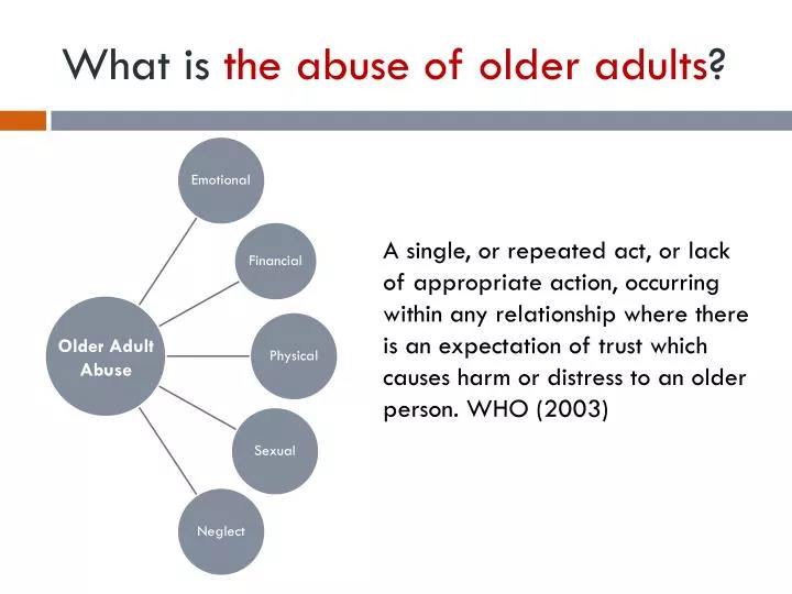 what is the abuse of older adults