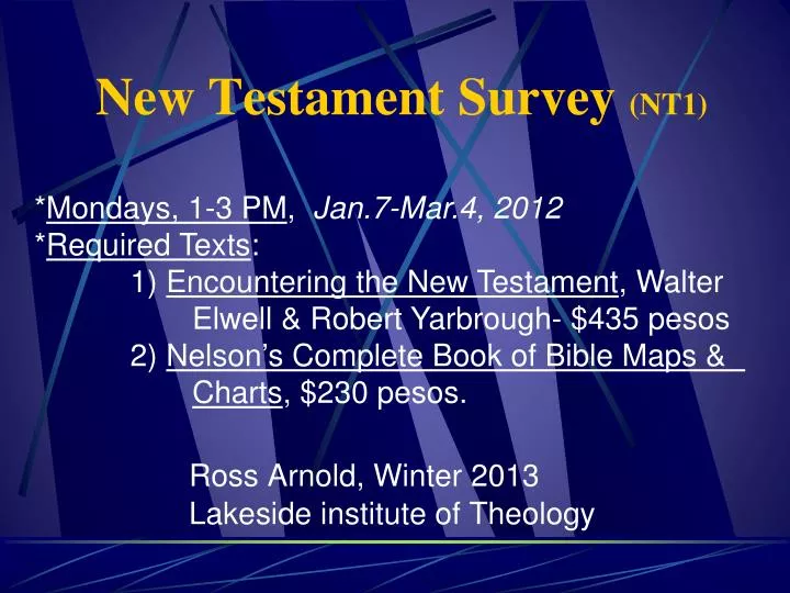 new testament survey nt1