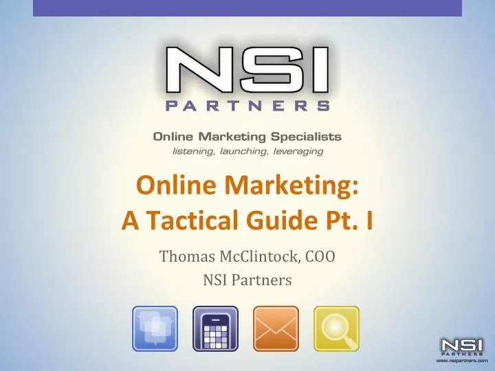 online marketing a tactical guide pt i