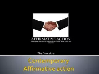 Contemporary Affirmative action