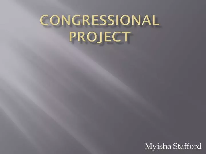 congressional project