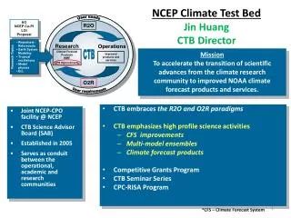 NCEP Climate Test Bed Jin Huang CTB Director