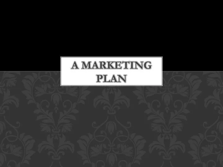 a marketing plan