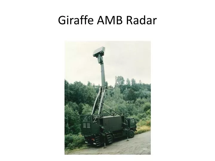giraffe amb radar