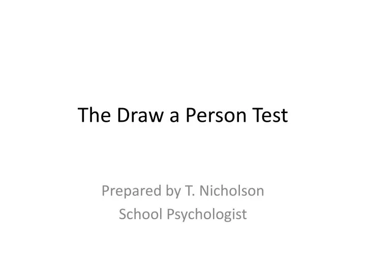 the draw a person test