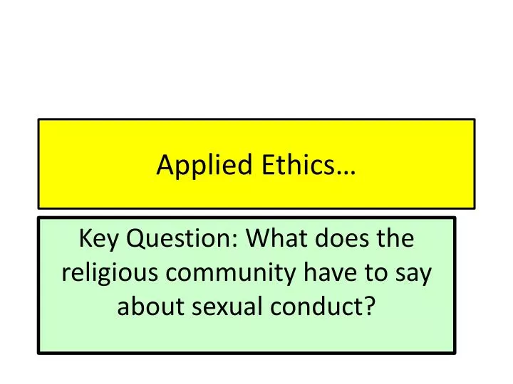 applied ethics