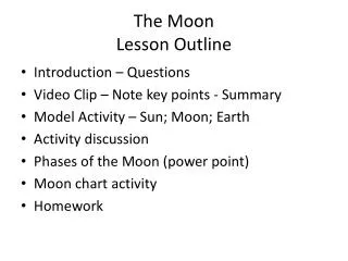 The Moon Lesson Outline