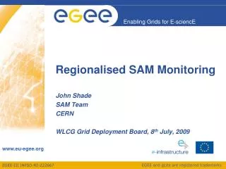 Regionalised SAM Monitoring