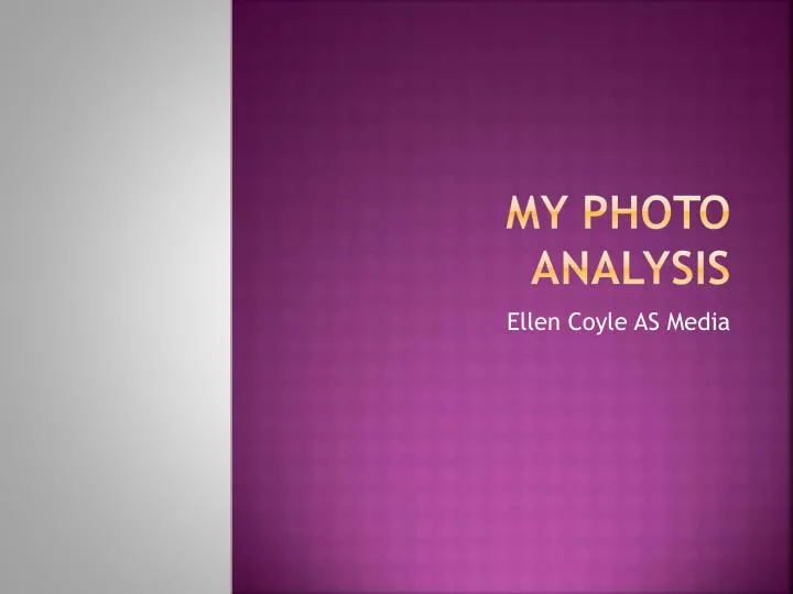 my photo analysis