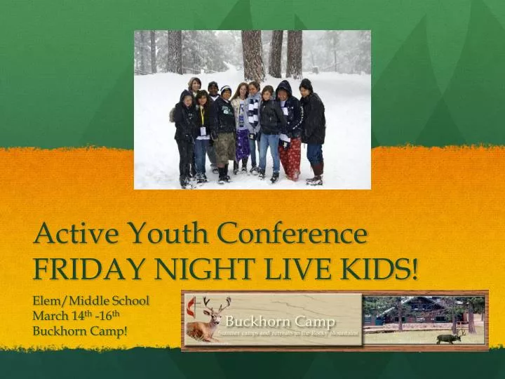 active youth conference friday night live kids