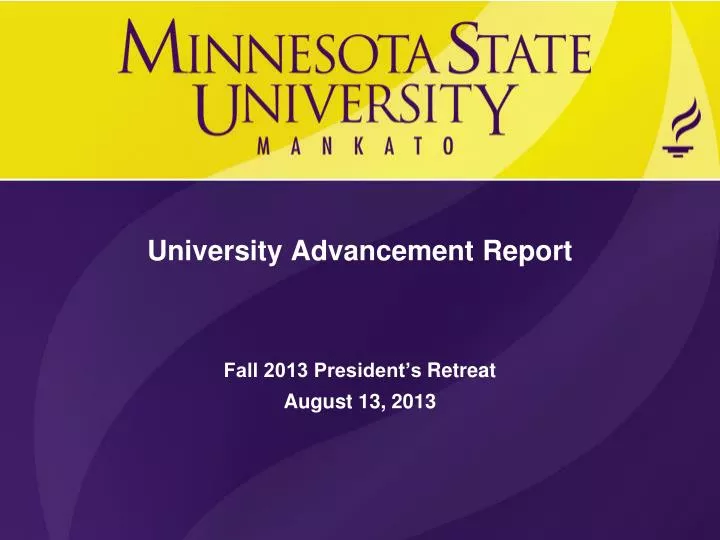 university advancement report