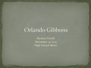 Orlando Gibbons