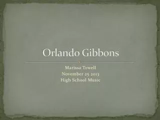 orlando gibbons