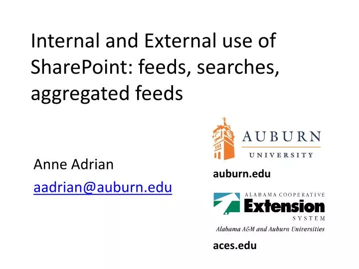 internal and external use of sharepoint feeds searches aggregated feeds