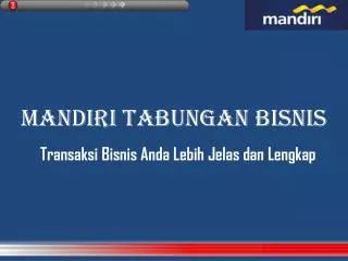 mandiri tabungan bisnis
