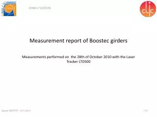 Measurement report of Boostec girders