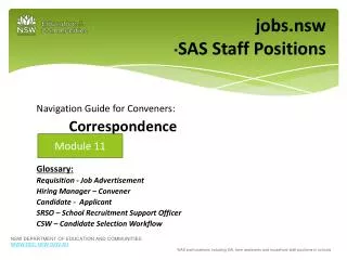 jobs.nsw * SAS Staff Positions