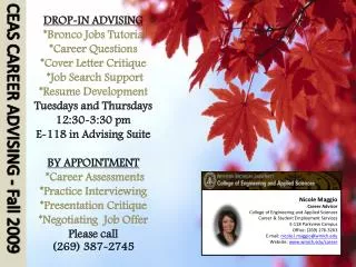 Nicole Maggio Career Advisor College of Engineering and Applied Sciences