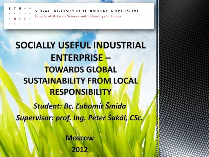 socially useful industrial enterprise towards global sustainability from local responsibility