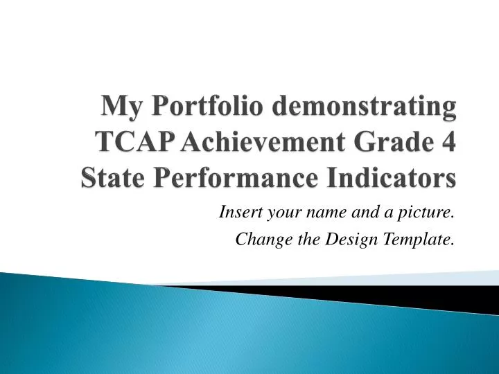 my portfolio demonstrating tcap achievement grade 4 state performance indicators